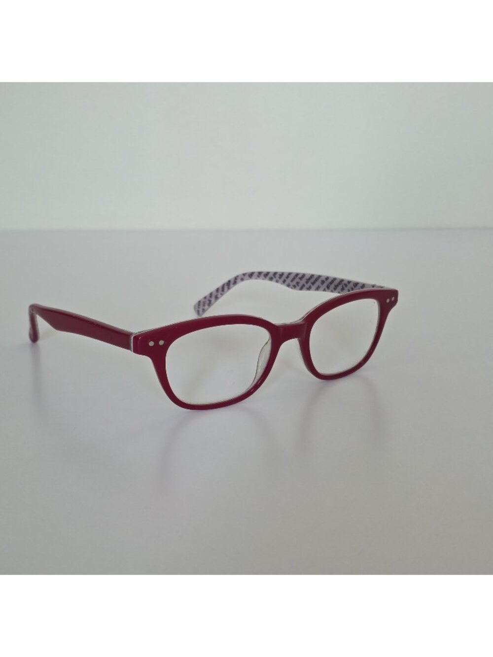 Kate Spade New York Magenta Pink Eyeglass Frames Book Print Text Core CA019 Boho
